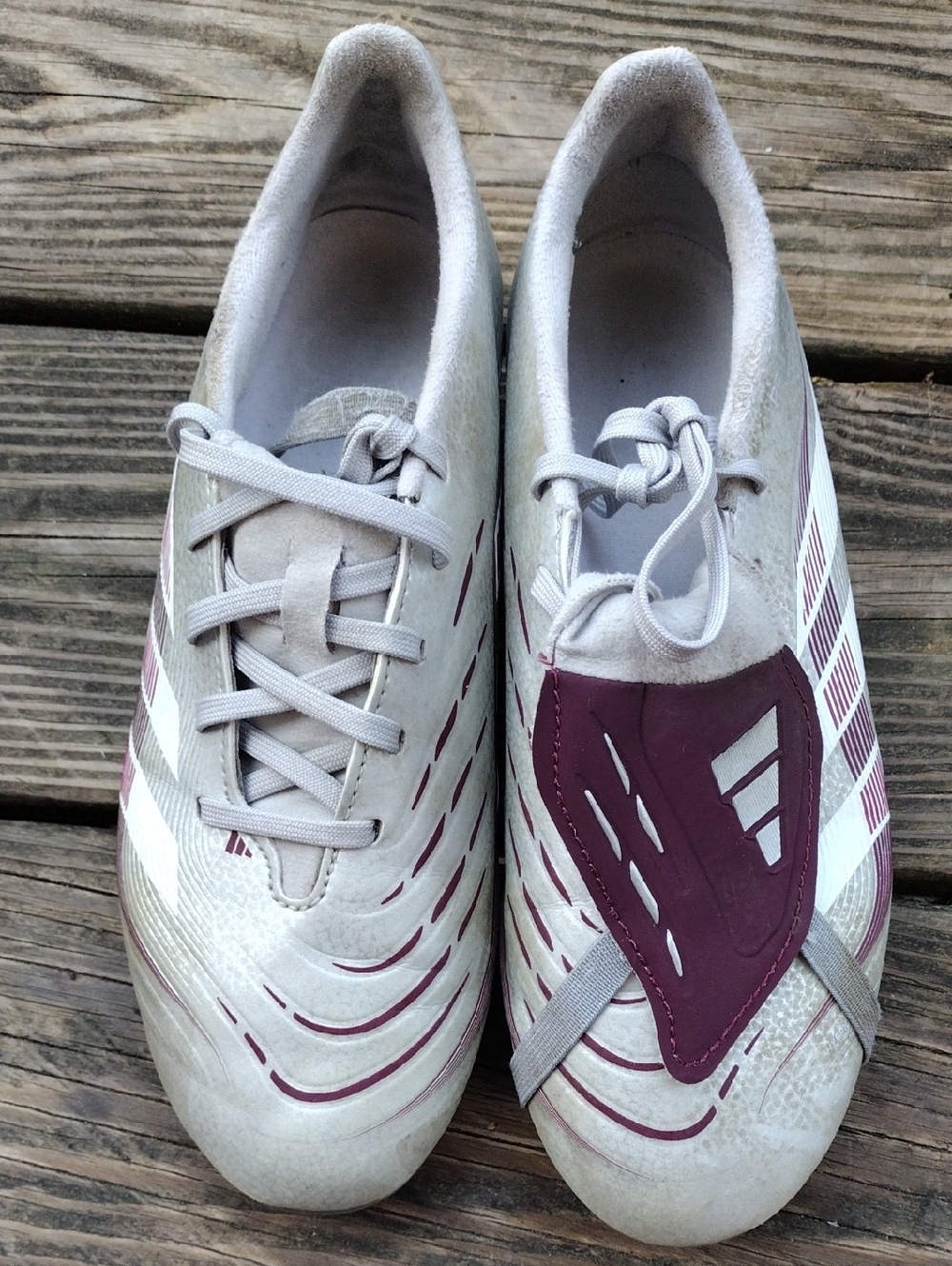 adidas Gray and Burgundy Soccer Cleats